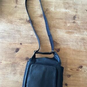 Fossil Black Leather Crossbody Bag